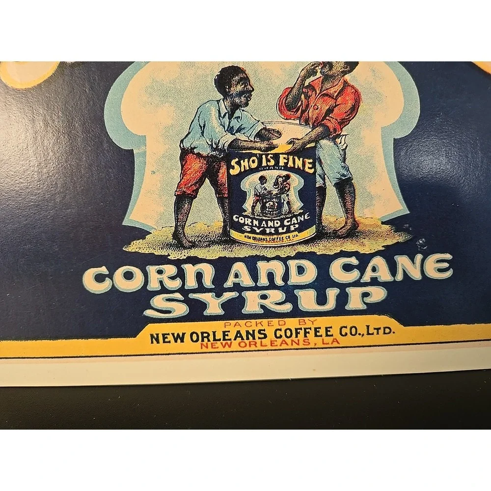 Vintage Sho' is Fine Corn & Cane Syrup Postcard Label from New Orleans